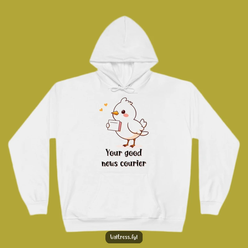 Funny Kawaii Bird Hoodie: Cozy Up with This Cheerful Messenger Sweatshirt Gift