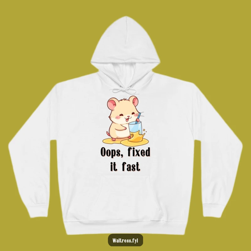 Funny Kawaii Hamster Hoodie: Cozy Up with This Fast Spill Cleanup Champion Gift