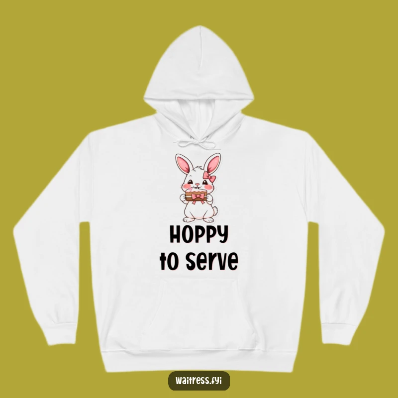 Funny Bunny Cake Hoodie: Cozy Cute Animal Attire, Warm Funny Gift for Bunny Fans