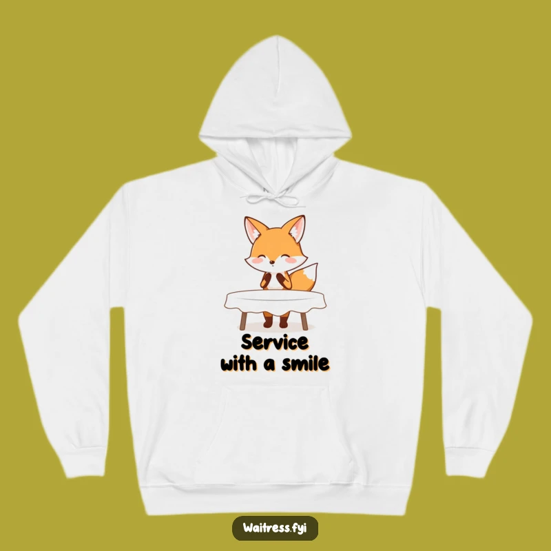 Funny Fox Polite Service Hoodie - Warm Comfort & Hilarious Gift
