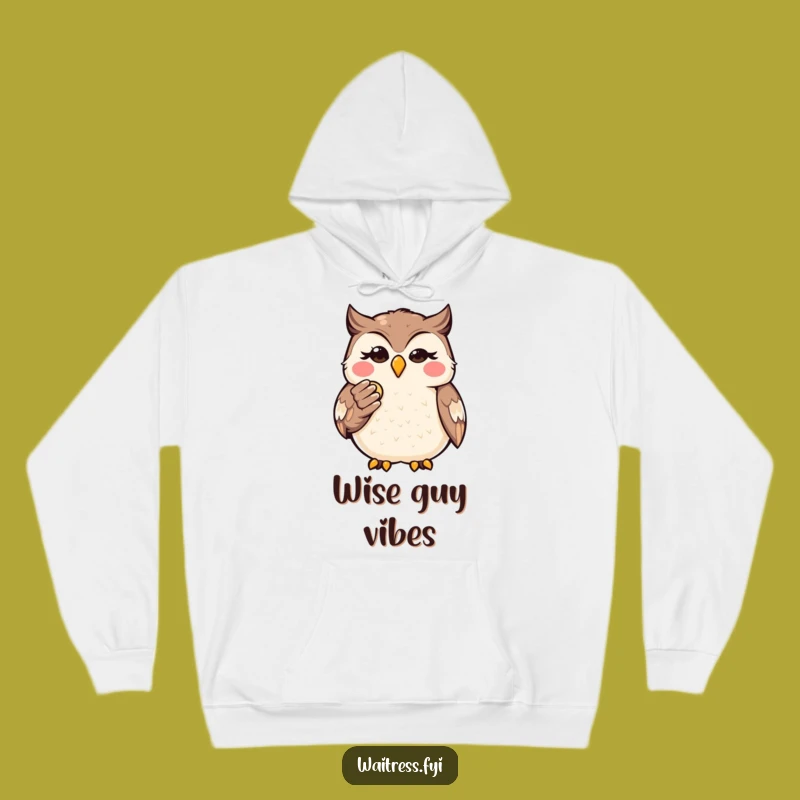 Funny Kawaii Owl Budget Hoodie: Wise Comfort for Savers, Cozy Funny Gift
