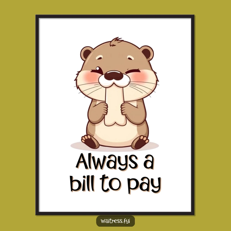 Free Printable Wall Art: Giggling Otter's Bill Humorous Downloadable Decor