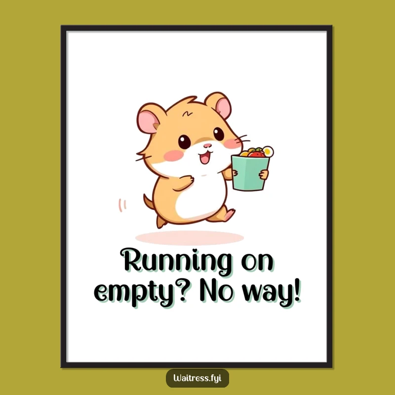 Funny Free Printable Wall Art: Hamster Food Delivery Downloadable Art