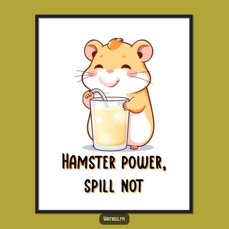 Free Printable Wall Art: Happy Hamster Brings Cheerful Vibes to Your Space