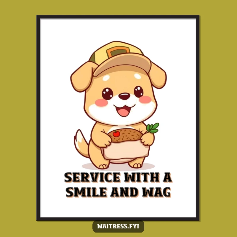 Funny Free Printable Dog Wall Art: Cheerful Mailman Pup Delivering Smiles - Downloadable Decor