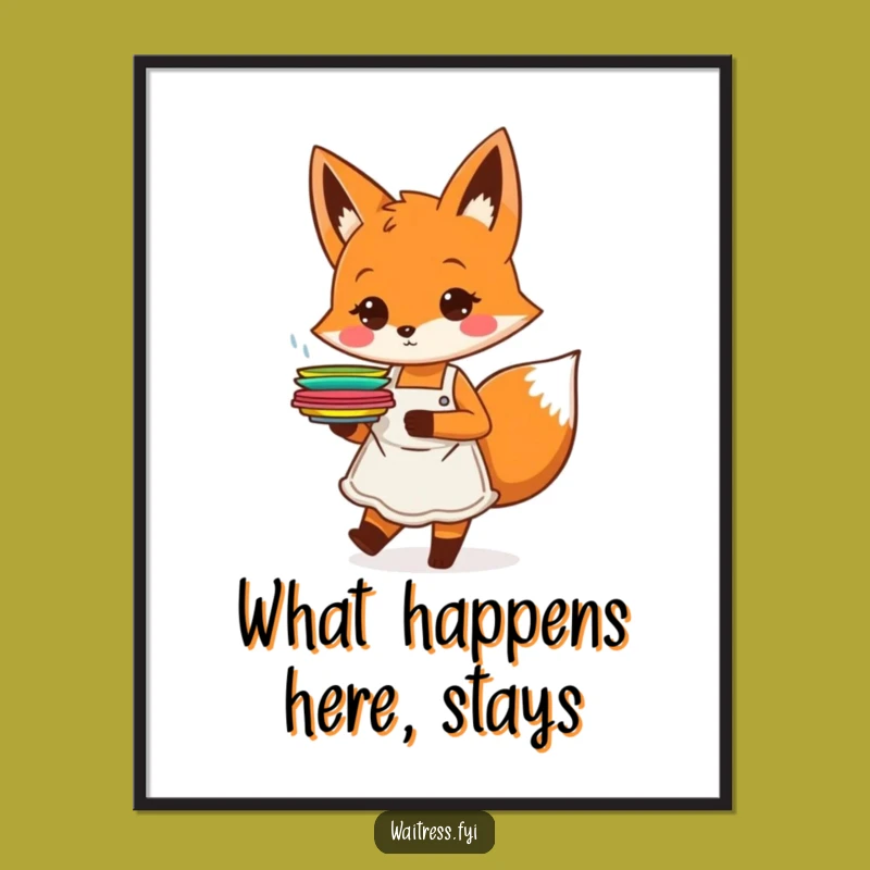 Funny Free Printable Orange Fox Art: Whimsical Chef Digital Download