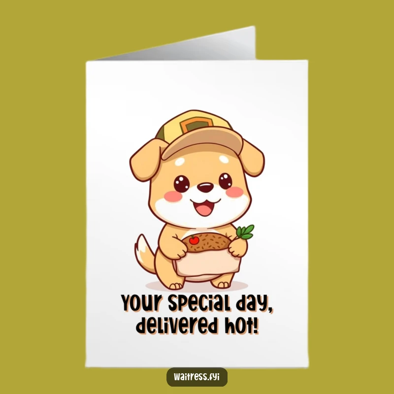 Free Printable Dog Birthday Card: Funny Mailman Pup Delivering Smiles - Downloadable Gift