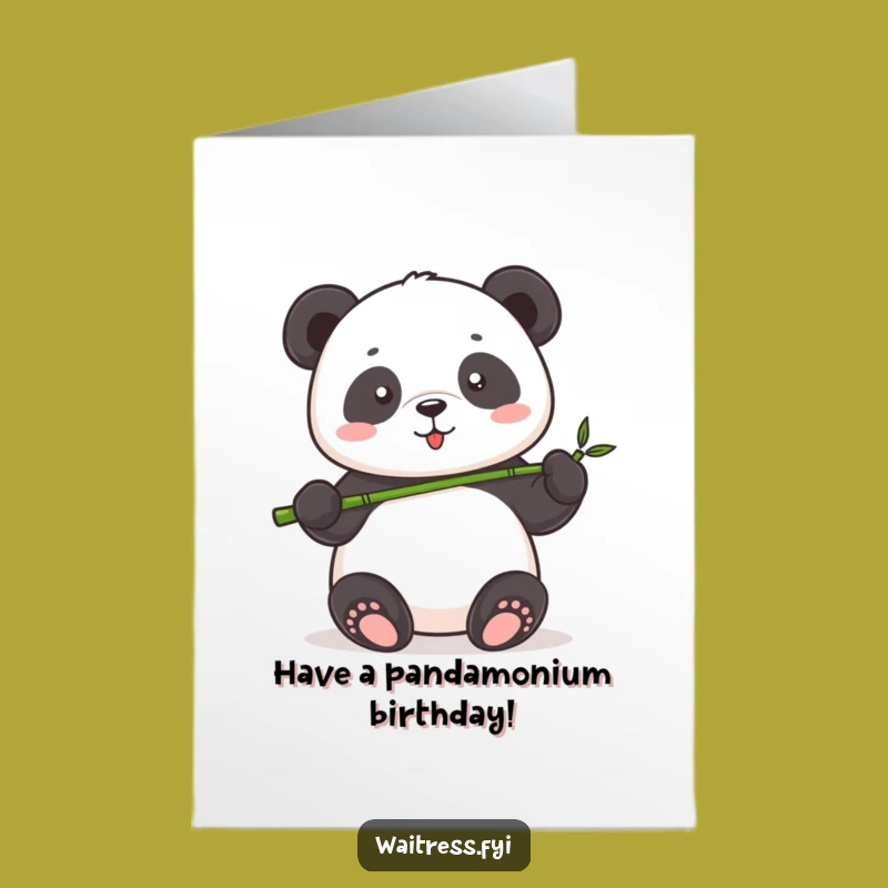 Free Printable Panda Birthday Card - Cute & Funny, Print at Home!