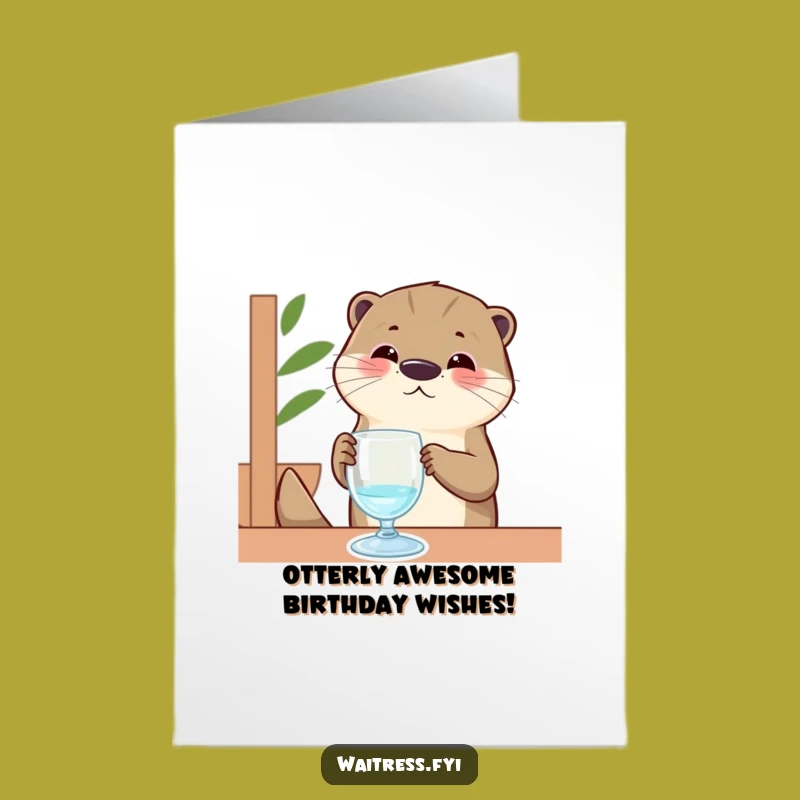 Free Printable Otter Birthday Card: Funny Downloadable Gift for Him or Her