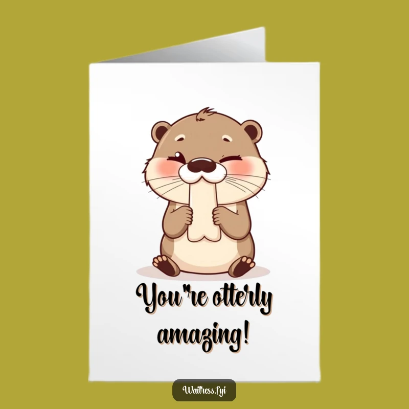 Free Printable Congrats Card: Otter's Witty Bill Congratulations Downloadable Gift