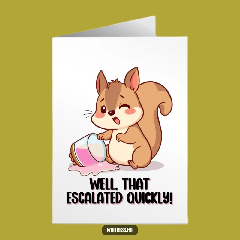 Free Printable Congrats Card: Squirrel's Oopsie Funny DIY Gift