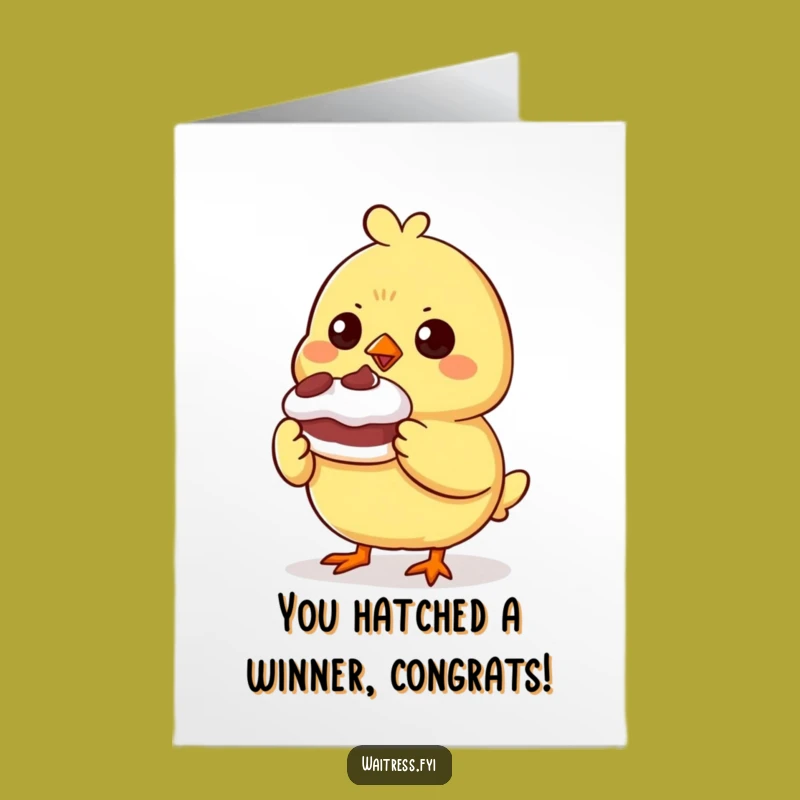 Free Printable Congrats Card: Chick's Proud Presentation, Downloadable Gift