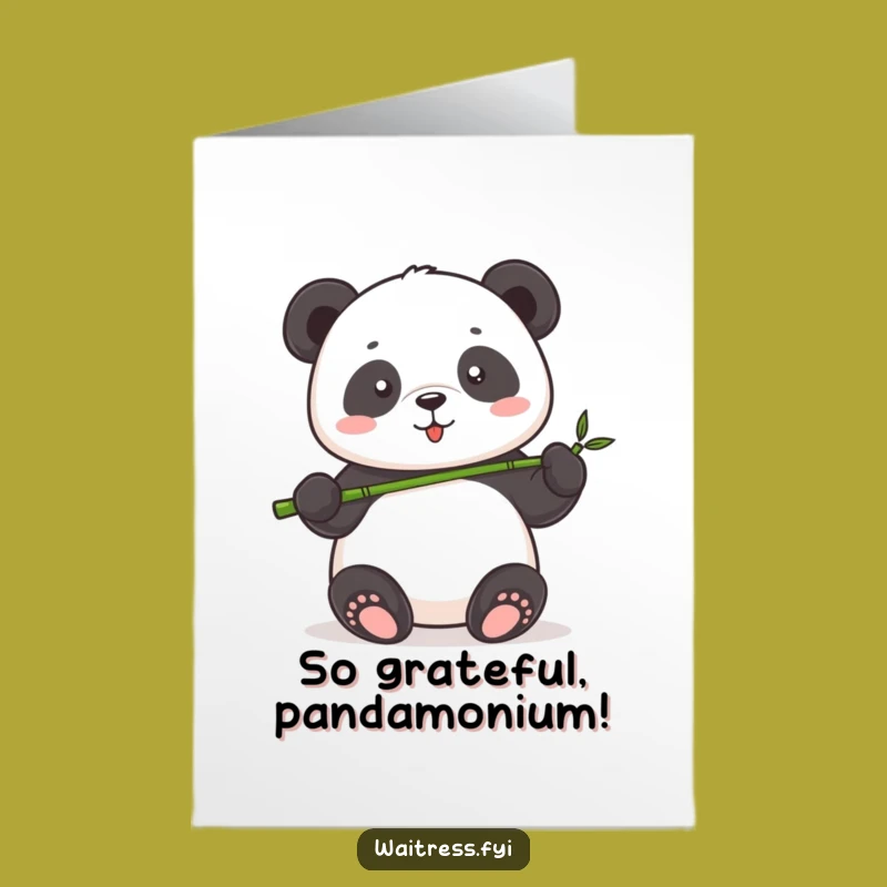Free Printable Panda Thank You Card - Cute & Grateful Pandas, Print at Home!