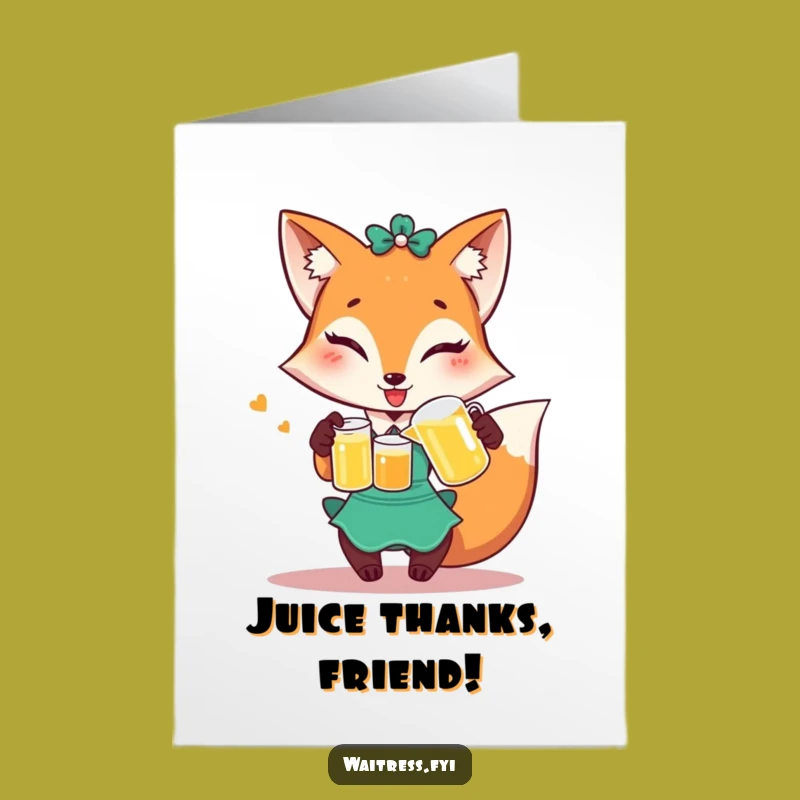 Free Printable Fox Thank You Card - Funny Downloadable Appreciation with a Wink