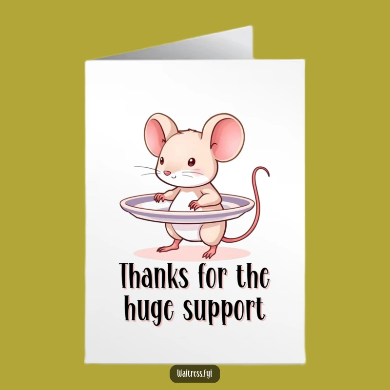 Free Printable Thank You Card: Funny Mouse Server's Wobbly Gratitude DIY Gift