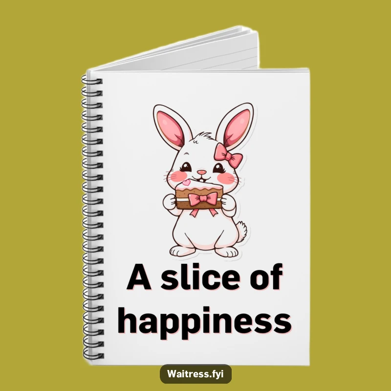 Funny Bunny Cake Notebook: Cute Journal for Bunny Fans, Practical Funny Gift