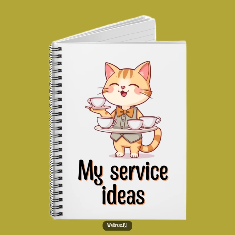 Funny Cat Waiter Notebook: Jot Down Orders - A Hilarious Gift
