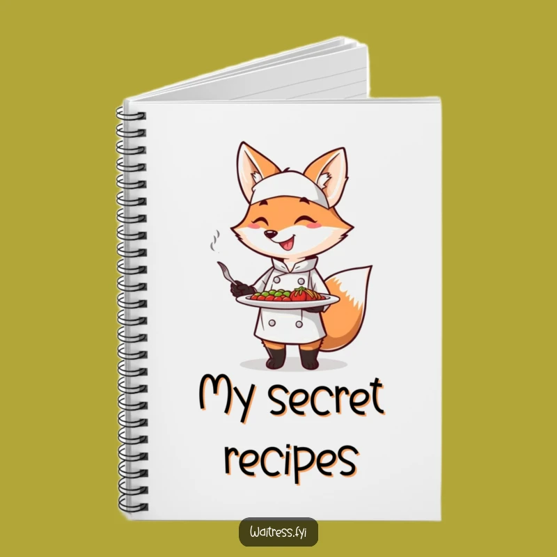 Funny Fox Chef Notebook: Culinary Journal, Ideal Funny Gift for Foodies