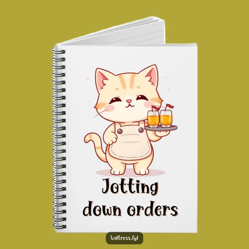 Funny Kawaii Cat Notebook: Jot Down Notes with Adorable Service Flair