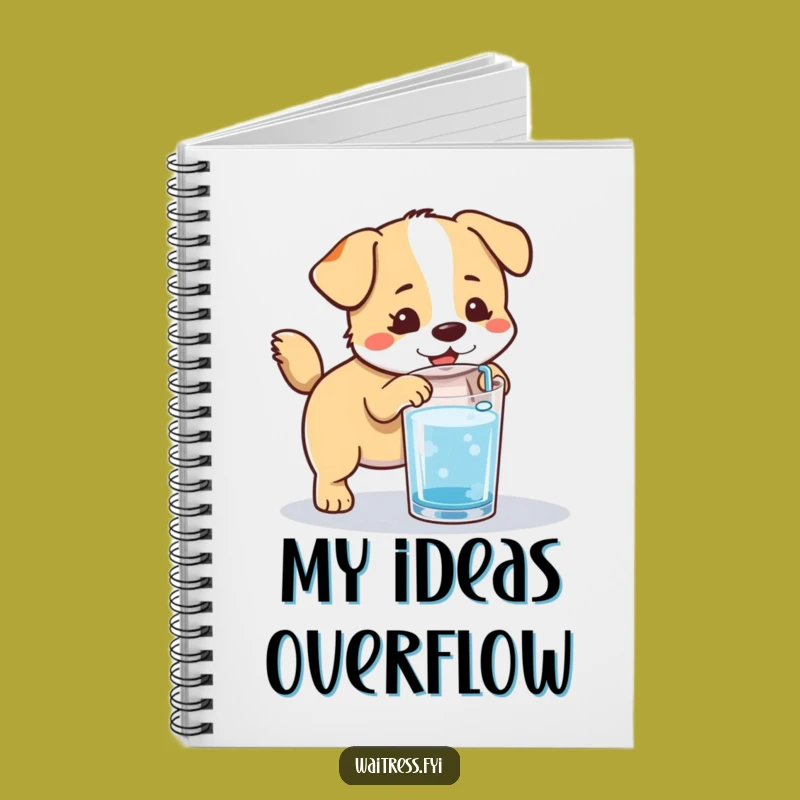 Funny Kawaii Dog Hydration Notebook: Jot Down Notes with Eager Pup Focus Gift