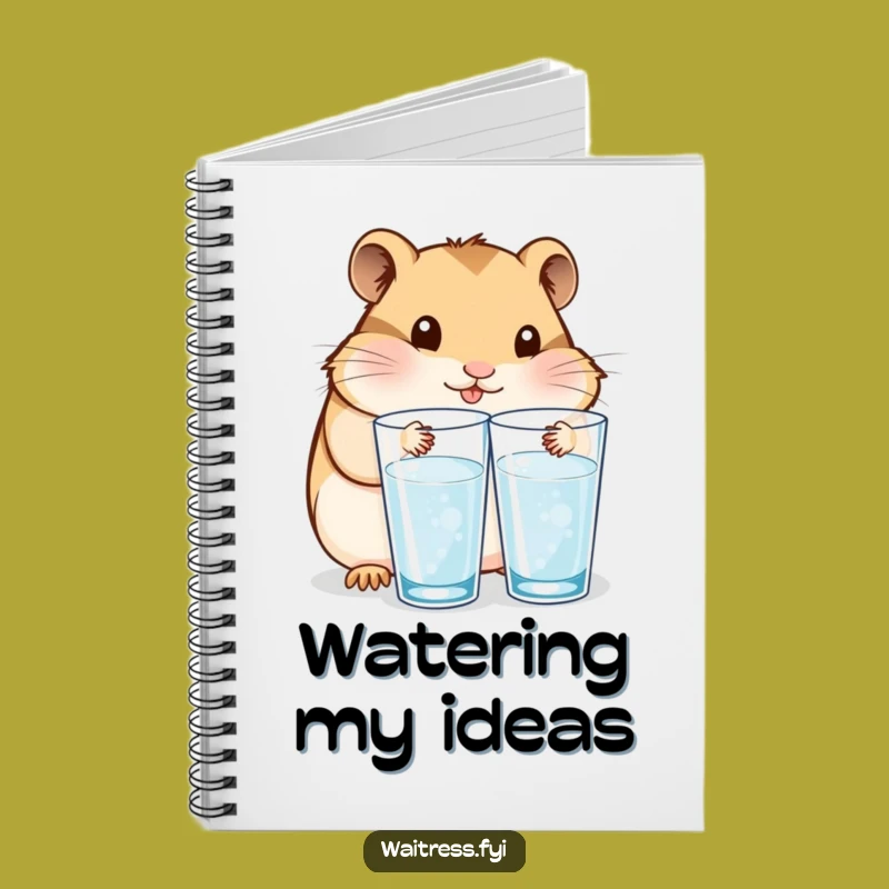 Funny Kawaii Hamster Hydration Notebook: Record Refreshments Funny Gift
