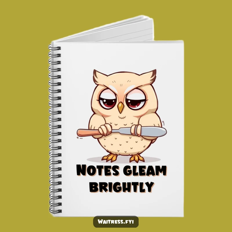 Funny Kawaii Owl Polishing Notebook: Jot Down Ideas with Focused Flair, Perfect Funny Gift!