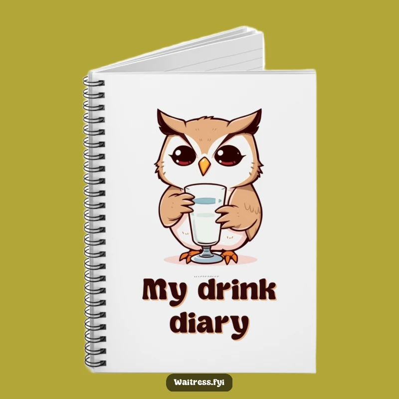 Funny Owl Refilling Notebook: Jot Down Notes with Determined, Humorous Flair