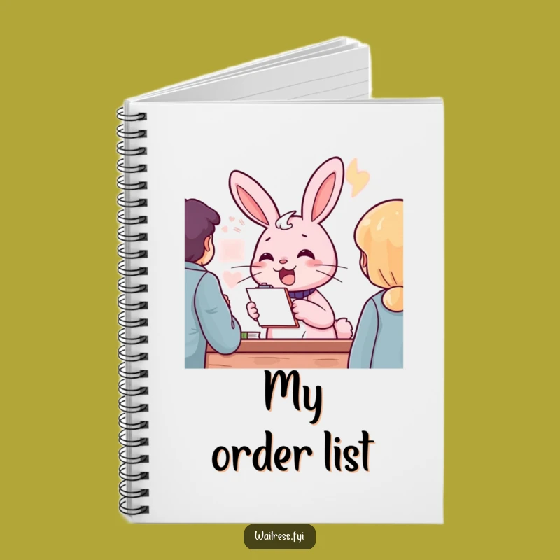 Funny Pink Rabbit Order Taker Notebook: Jot Down Ideas With Cheerful Efficiency