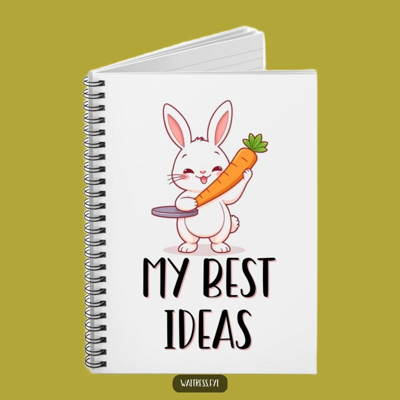 Funny Rabbit Server Notebook: Bunny Carrot Journal, Hilarious Gift for Note-Takers