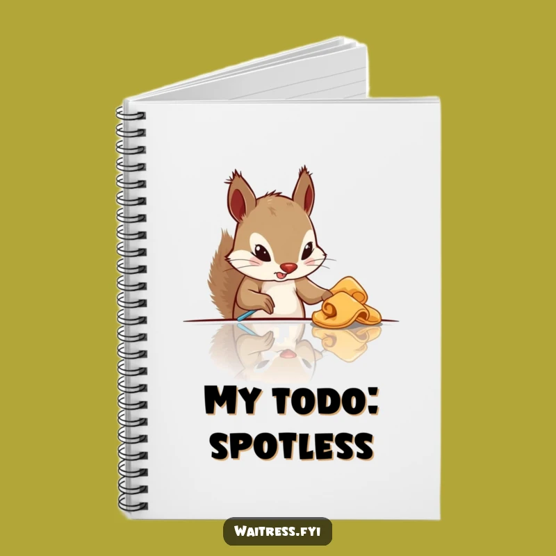 Funny Squirrel Cleaning Notebook: Jot Down Ideas with This Humorous Stationery