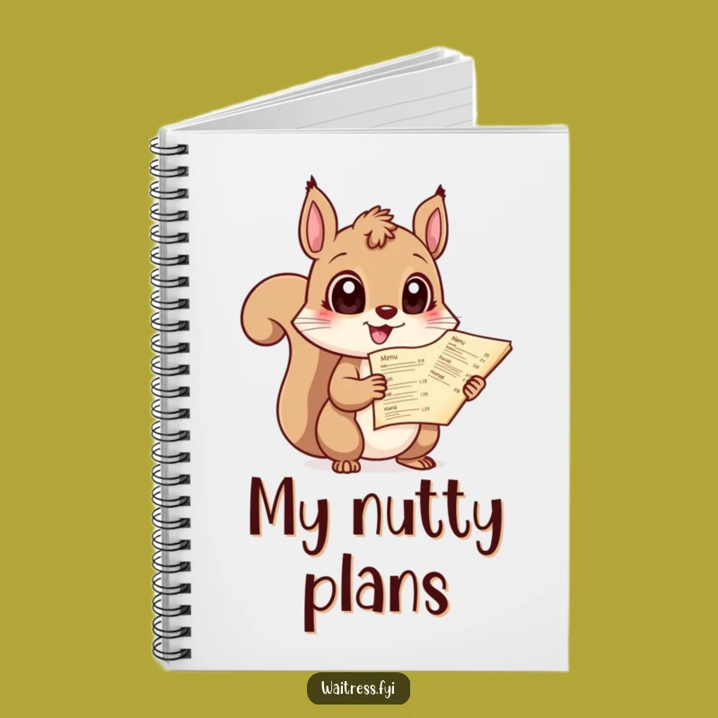 Funny Squirrel Menu Notebook: Giggling Server, Perfect Funny Gift