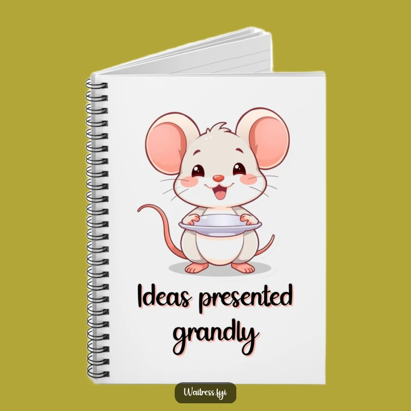 Funny Kawaii Mouse Chef Notebook: Jot Down Ideas with a Smiling Mouse, Perfect Funny Gift!