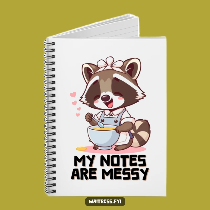 Funny Raccoon Waitress Notebook: Jot down ideas with a giggle, a perfect funny gift.