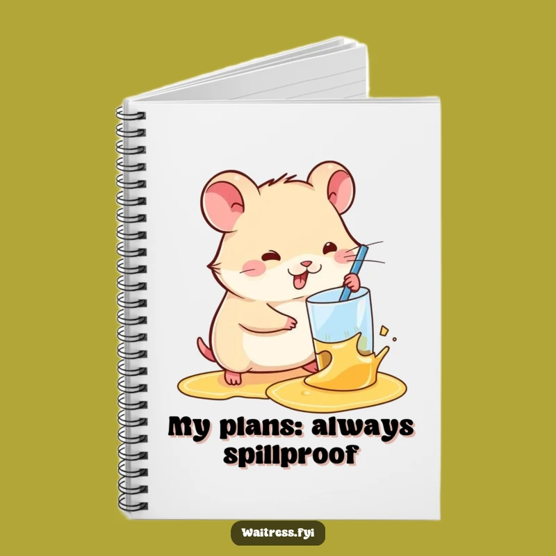 Funny Kawaii Hamster Notebook: Jot Down Notes with This Spill-Proof Journal Gift
