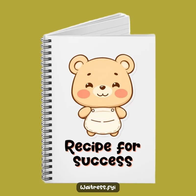 Funny Bear Apron Notebook: Capture Recipes with Humorous Warmth