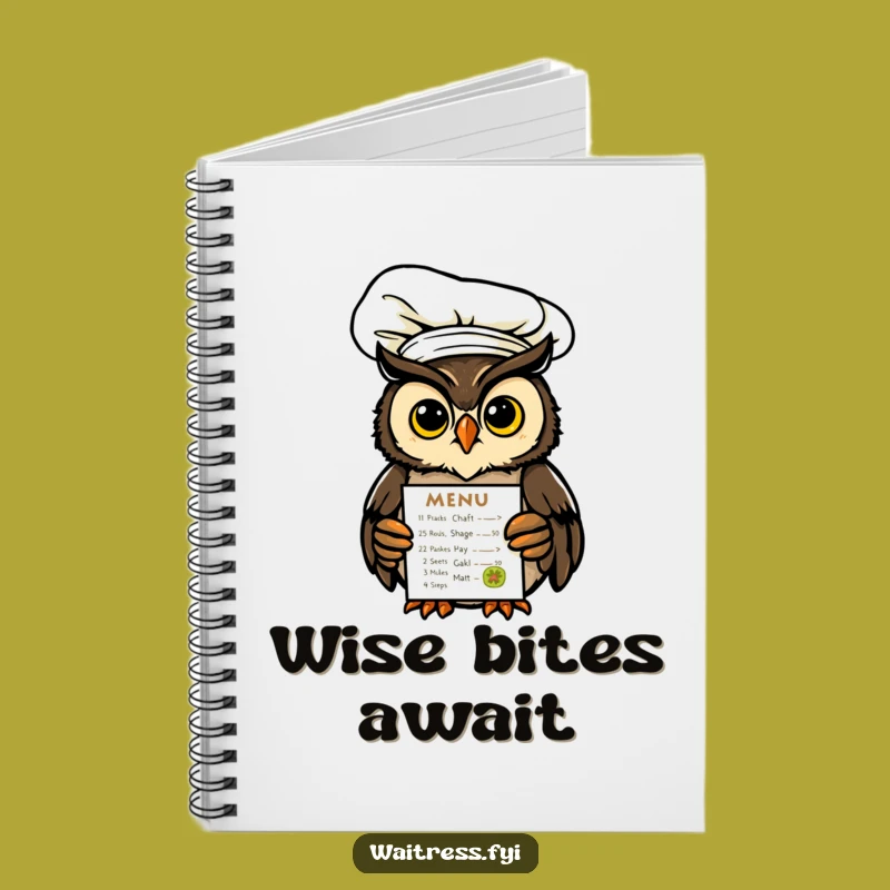 Funny Owl Chef Notebook: Jot Down Ideas with Culinary Wit Gift