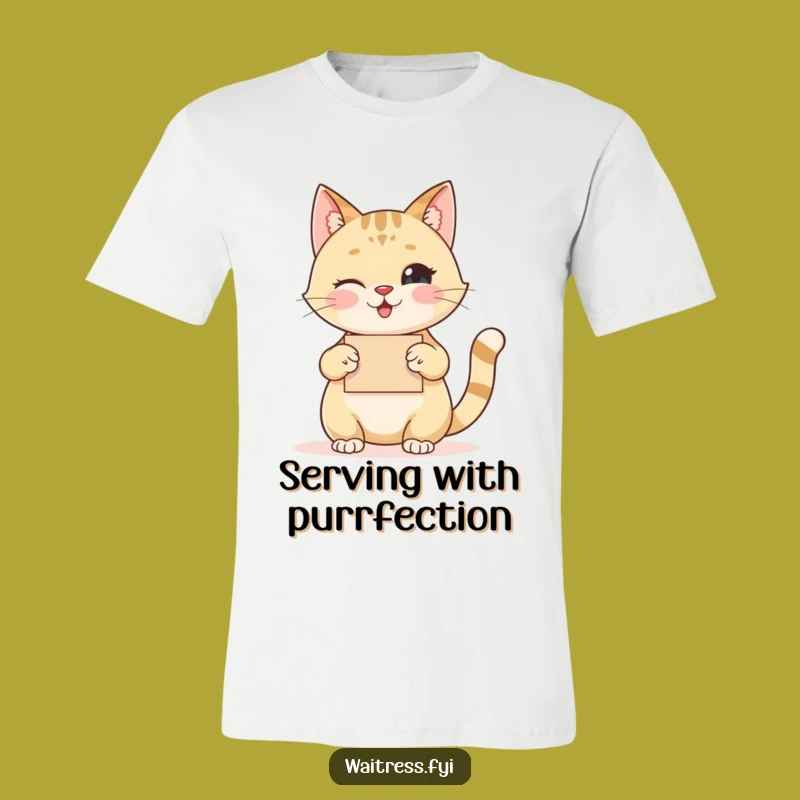 Funny Cat Order Taker T-Shirt: Wear Your Charm with This Humorous Tee