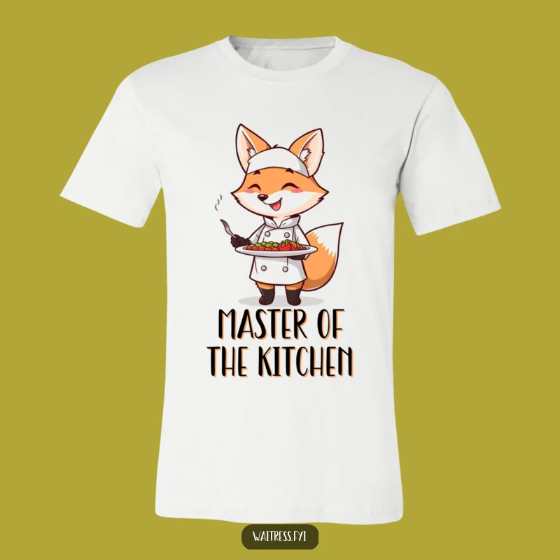 Funny Fox Chef T-Shirt: Stylish Animal Culinary Apparel, Great Funny Gift Idea