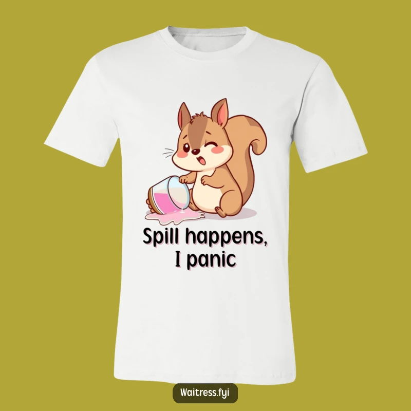 Funny Squirrel Spill T-Shirt: Wear Your Clumsiness with Pride