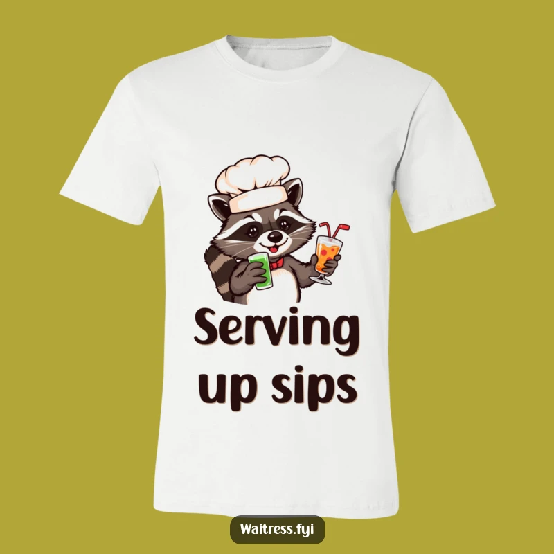 Mischievous Raccoon Chef Funny T-Shirt: Wear Your Fun Side