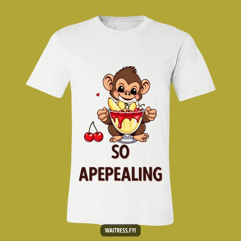 Funny Monkey Banana T-Shirt: Quirky Primate Apparel for Fun Lovers Gift