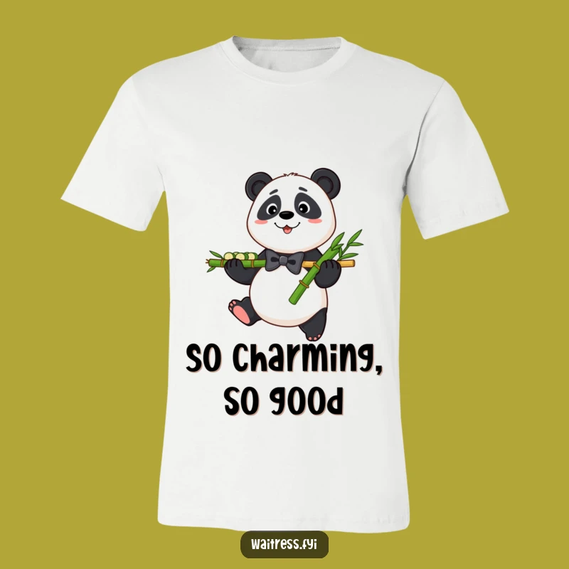 Funny Panda Bamboo T-Shirt: Cute Bear Apparel for Animal Lovers Gift