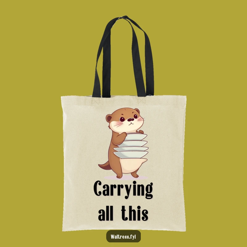 Funny Otter Carry-All Tote Bag: Tote Your Junk with Juggling Skill