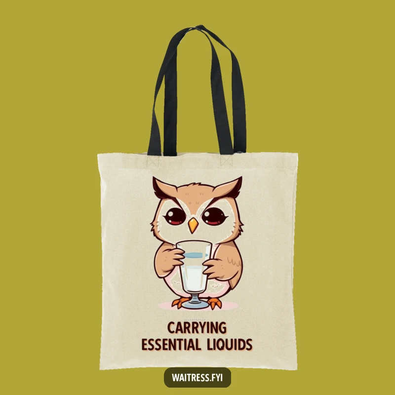 Funny Owl Refilling Tote Bag: Carry Your Focus with Humorous Style
