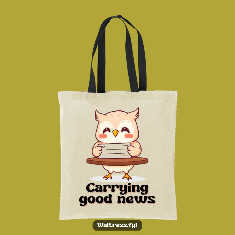 Funny Owl Check Delivery Tote Bag: Carry Your Success with Style