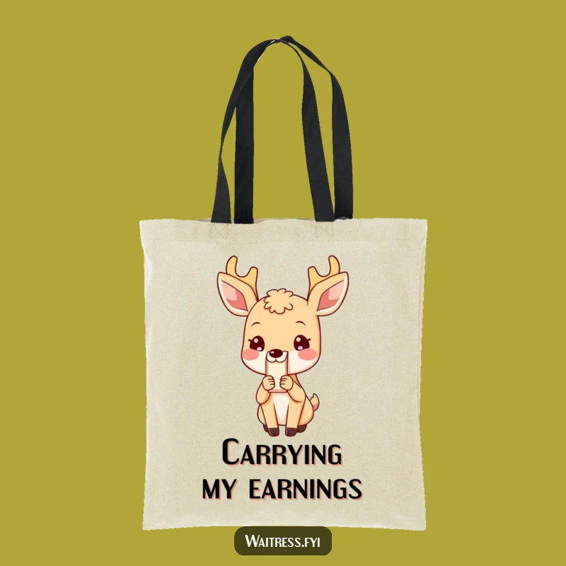 Funny Deer Bill Tote Bag: Carry Your Essentials with Polite Humor