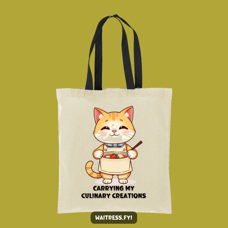 Funny Cat Chef Tote Bag - Carry Your Meals with Pride - Your New Favorite Funny Gift!
