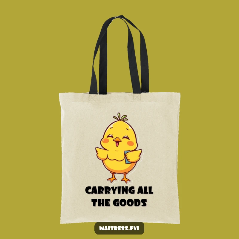 Funny Giggling Chick Tote Bag - Carry Your Essentials with Joyful Excitement