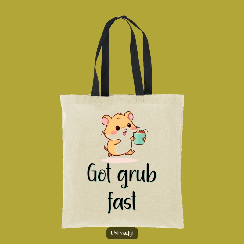 Funny Hamster Food Order Tote Bag: Carry Your Cravings with Comedy
