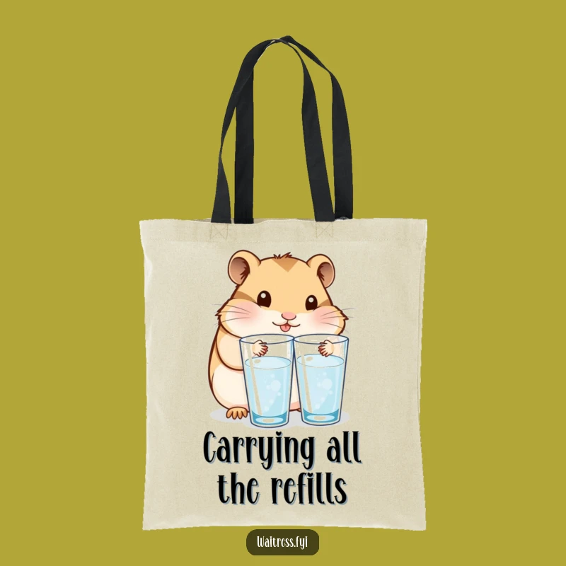 Funny Kawaii Hamster Hydration Tote: Carry Care Funny Gift